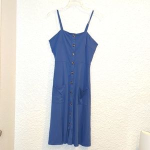 Berydress Womens Blue Spaghetti Straps Dress Size M New